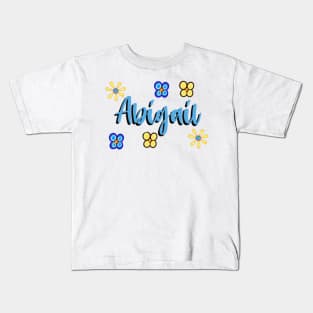 Top 10 best personalised gifts 2022  - Abigail - personalised,personalized name cursive with summertime daisies. Abigail Kids T-Shirt